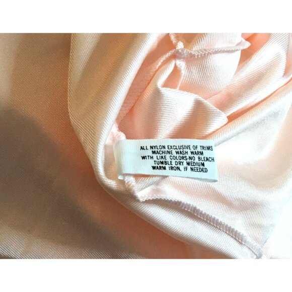 Vintage Shadowline Long-Sleeve Button-Up Nightgown with Lace Trim - Picture 11 of 13